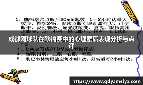 成都网球队在欧锦赛中的心理素质表现分析与点评